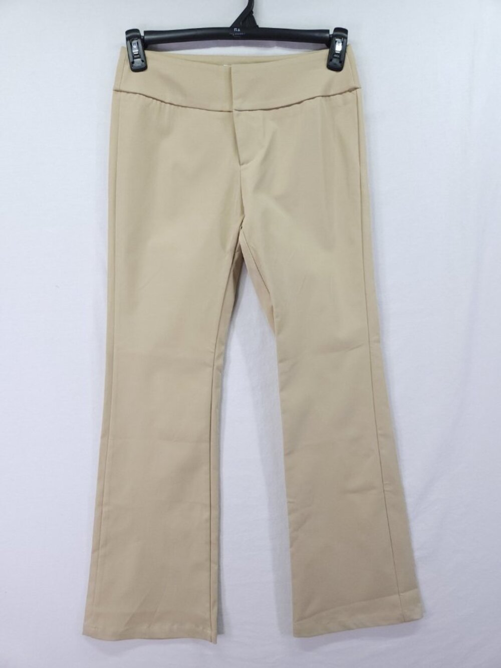 Princess Polly Women Size 4 29x30 Beige Mid Waist Flare Leg Dress Pants Preppy
